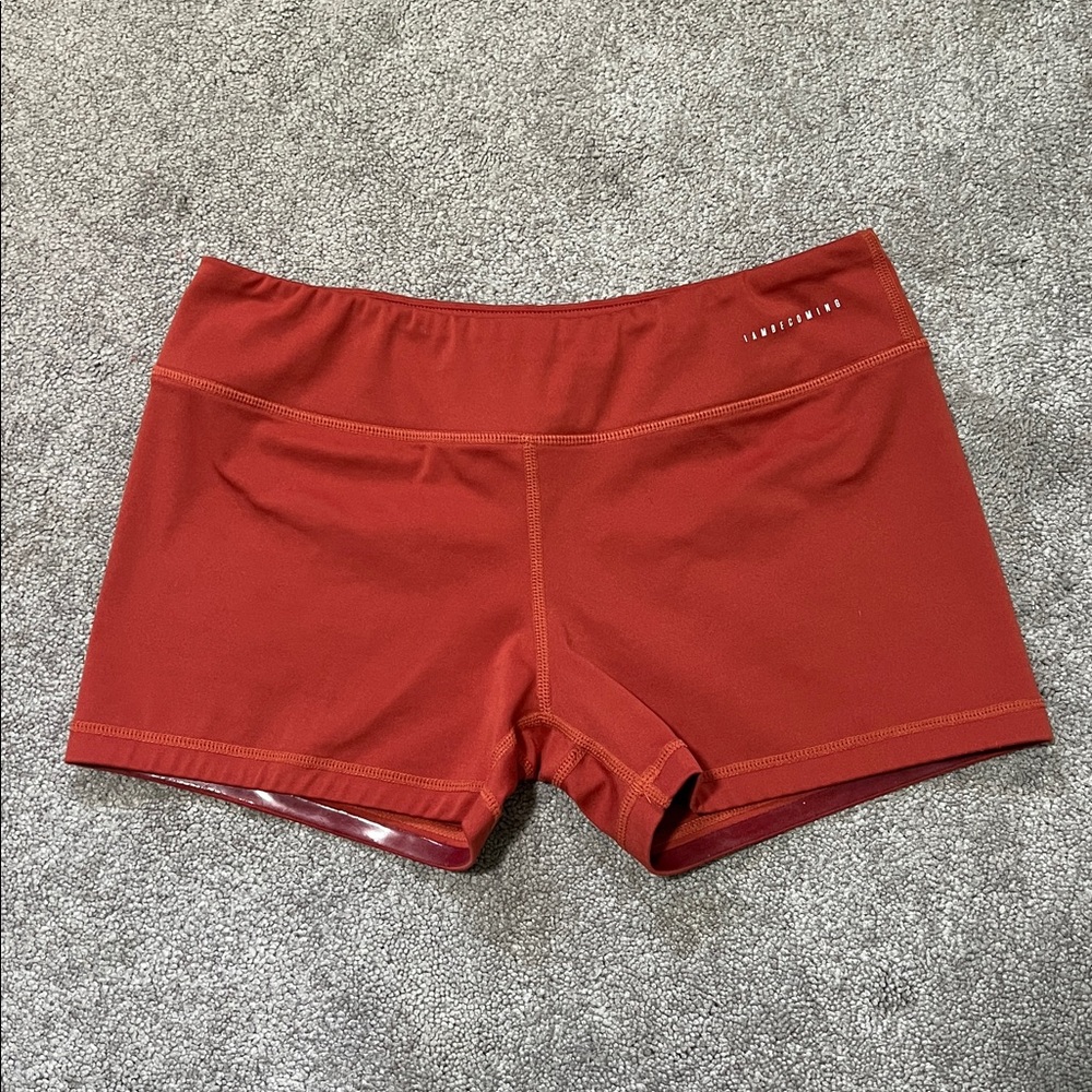 IAB MFG Women’s No Ride Athletic Shorts Rust Orange Size 10 Large